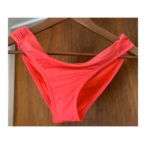 bar III Swim Bottoms Coral Rouched Sides